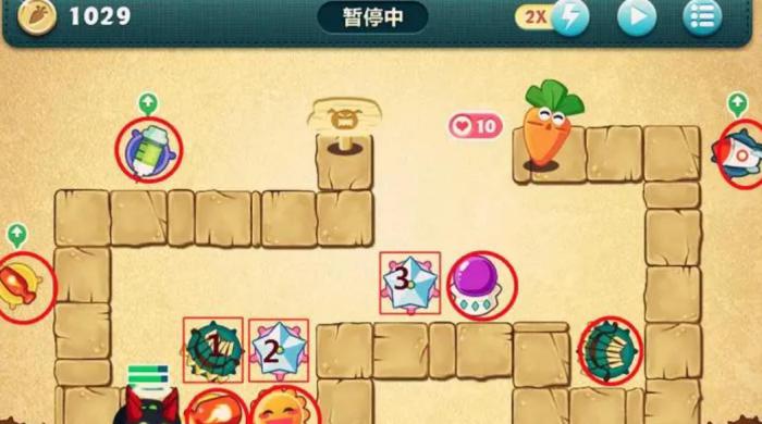 保卫萝卜2攻略51关怎么过3