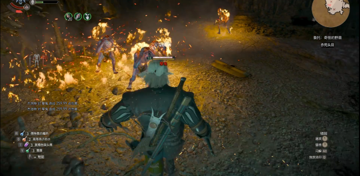 巫师3奇怪的野兽骸骨曼怎么打2