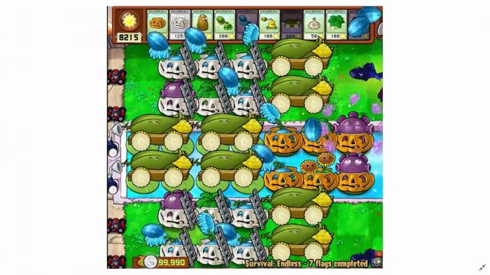 植物大战僵尸无尽怎么搭梯子玩3