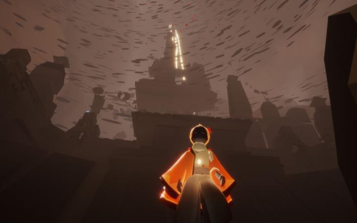 光遇暴风眼怎么单人飞过去1