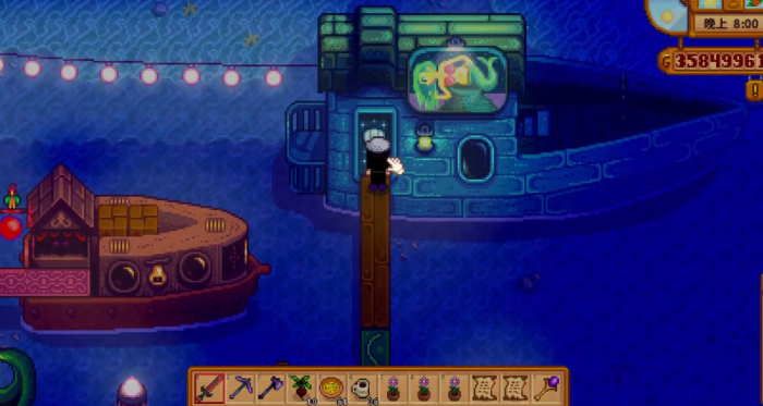 星露谷物语夜市美人鱼怎么敲击1