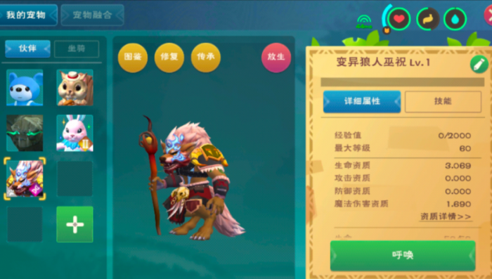 创造与魔法攻击力最高的宠物是什么2