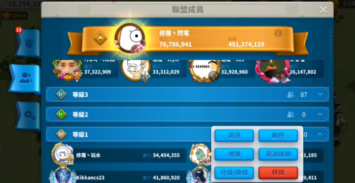 万国觉醒联盟成员等级有什么用2