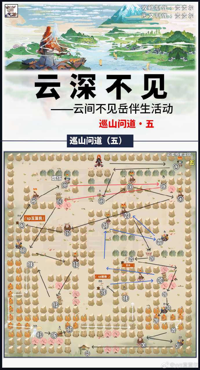 阴阳师巡山问道通关路线图分享6