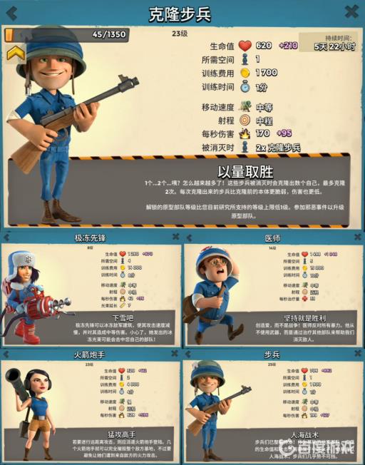 海岛奇兵克隆步兵配合什么兵种?2