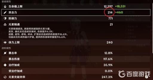 原神班尼特90级多少基础攻击力?4