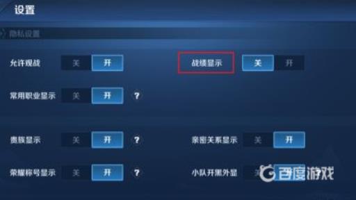 王者发战绩怎么显示标签?4