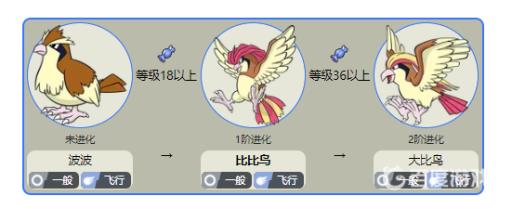 口袋妖怪比比鸟几级进化?2