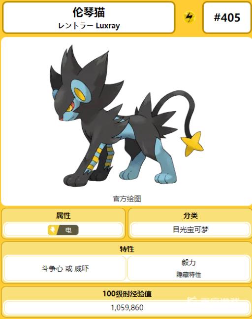 宝可梦伦琴猫种族值是多少?2