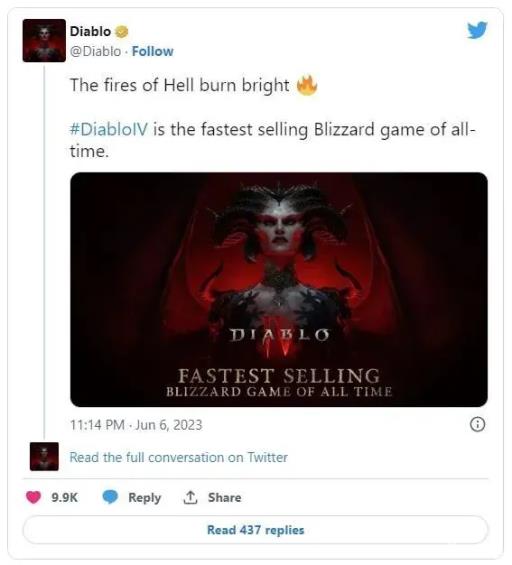 暗黑4全球首日销量是多少?1