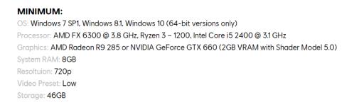刺客信条奥德赛最低和推荐配置分别是什么?_刺客信条奥德赛 推荐配置
