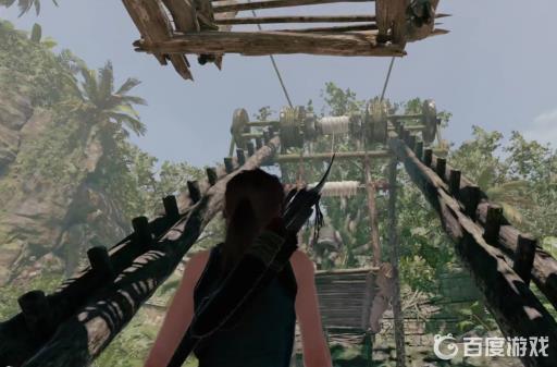 古墓丽影怎么把桥和重物拴在一起?8