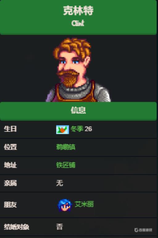 星露谷物语克林特在哪?2