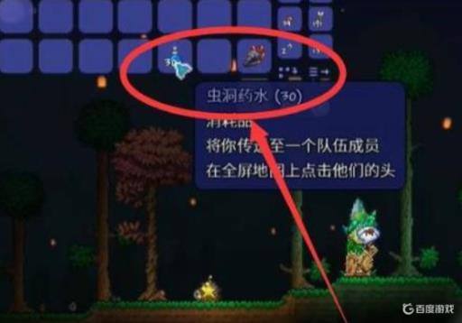 泰拉瑞亚为什么虫洞药水传送不了?3