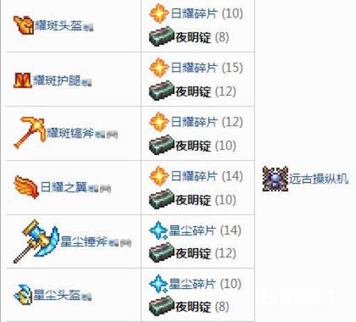 泰拉瑞亚夜明矿用什么熔炉?2