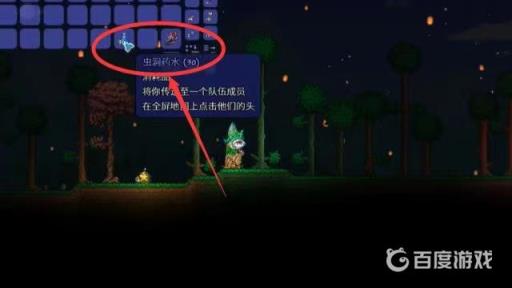 泰拉瑞亚pc版虫洞药水怎么用?3