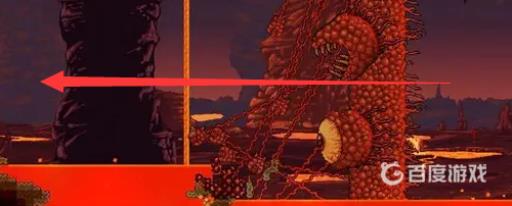 泰拉瑞亚血肉墙从哪边出来?3