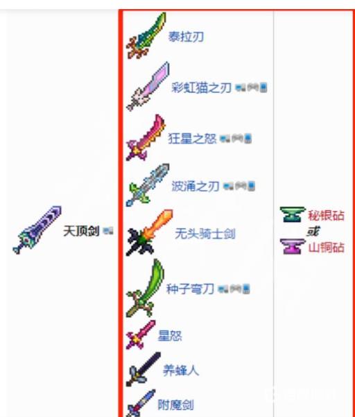 泰拉瑞亚天顶剑获取代码是什么?3