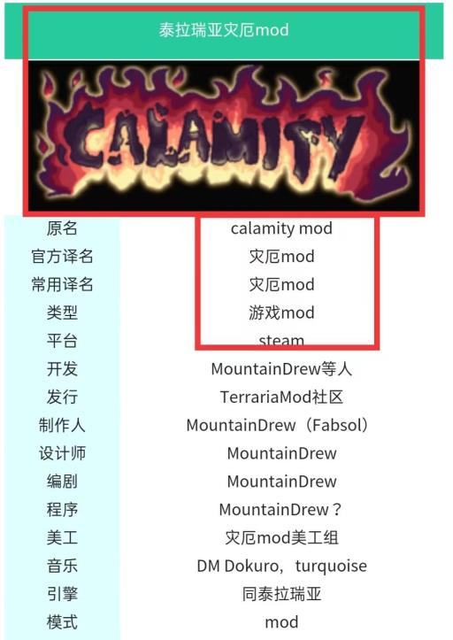 泰拉瑞亚灾厄英文名是什么?2