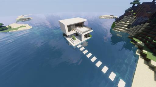 我的世界怎样造海上别墅?18