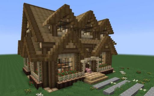 我的世界怎么做房子豪华简单?1