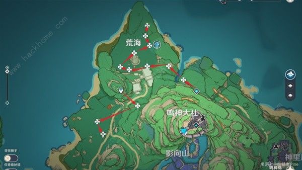 原神4.3绯樱绣球采集路线位置大全1