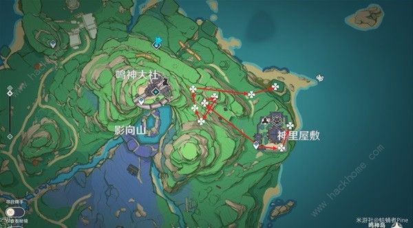 原神4.3绯樱绣球采集路线位置大全6