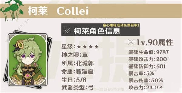 原神柯莱命座攻略1