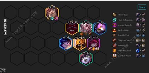 云顶之弈11.2森林霞阵容怎么搭配1