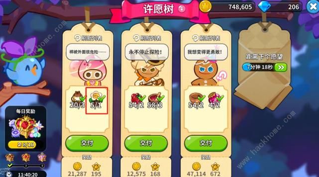 冲呀饼干人王国许愿树优先提交哪些材料8