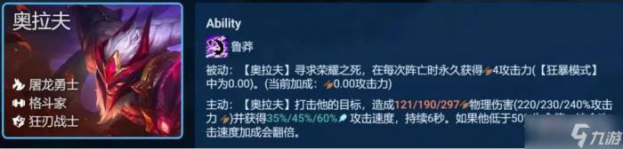 《金铲铲之战》屠龙狂刃奥拉夫阵容攻略4