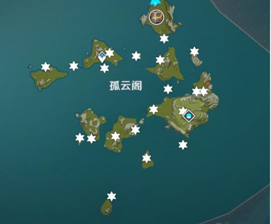 原神孤云阁未知之星碎片位置在哪1
