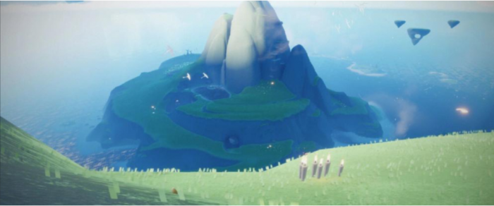 光遇圣岛水帘怎么上去1