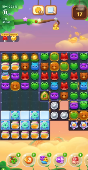 开心消消乐隐藏关1024怎么过2