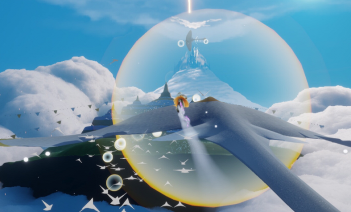 光遇如何飞往神庙云野1