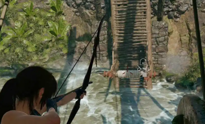 古墓丽影9断桥怎么过1