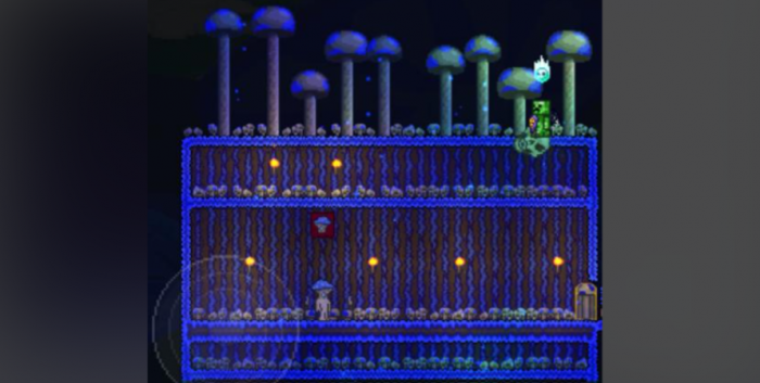 泰拉瑞亚发光蘑菇群落建在哪2