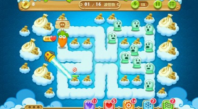 保卫萝卜2第五十一关怎么过2