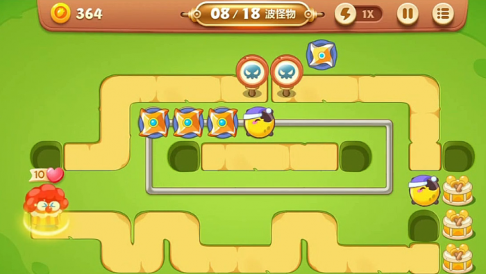 保卫萝卜3游乐场第4关怎么过3