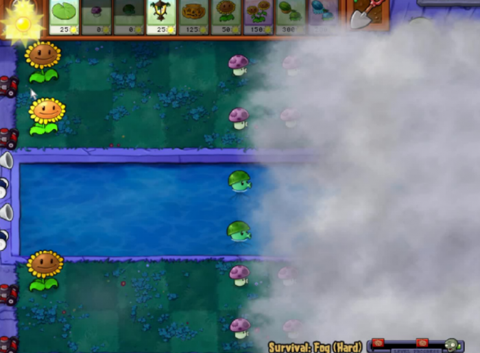 植物大战僵尸浓雾关卡怎么玩1