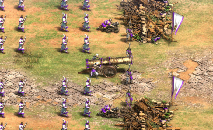 帝国时代2什么武器克制手推炮3