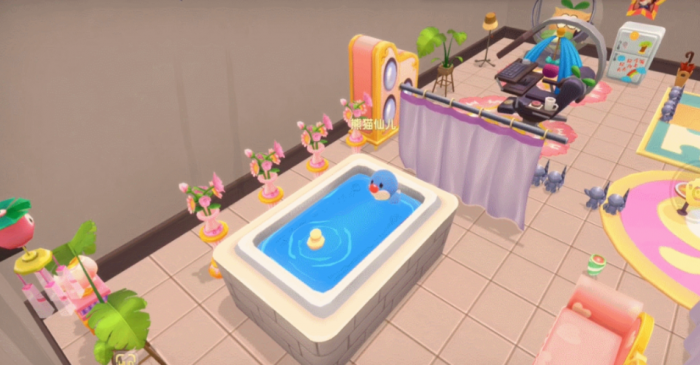 摩尔庄园浴池怎么布置2