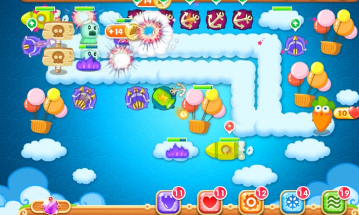 保卫萝卜2第五十七关怎么过3