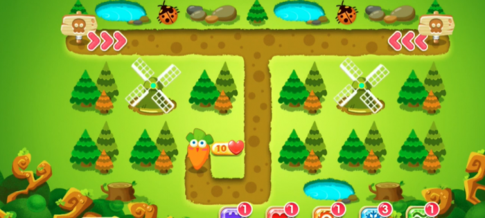 保卫萝卜2第26关怎么打才能赢1