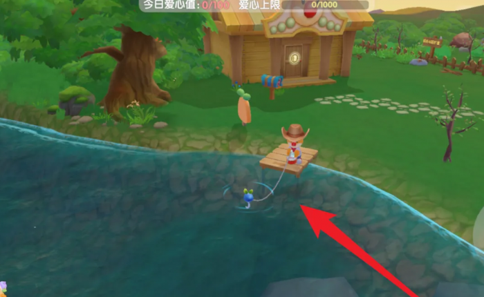 摩尔庄园农场里的鱼怎么抓2