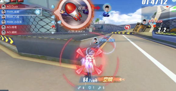 qq飞车暴风挑战怎么用导弹1