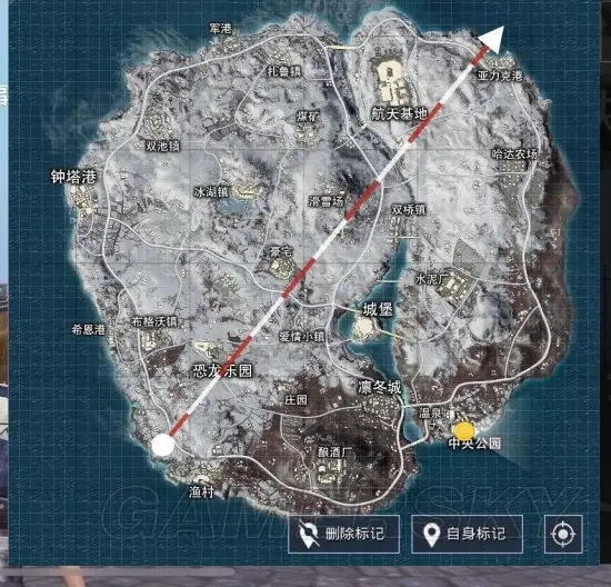 绝地求生四季战场如何快速确定降落位置1