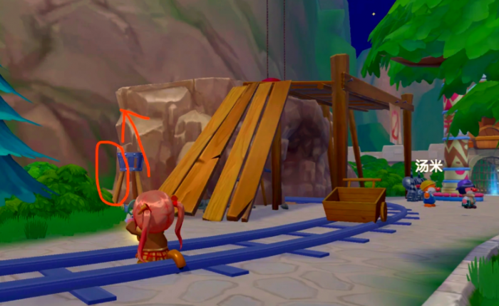 摩尔庄园汤米后边的山怎么爬1