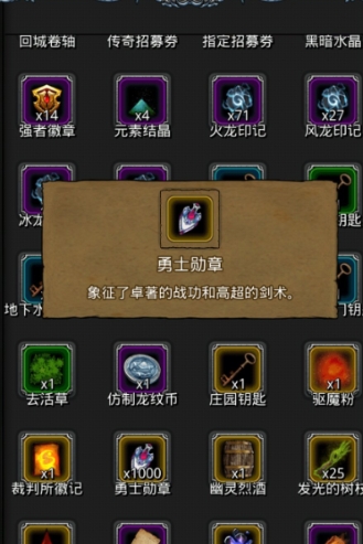 地下城堡2勇士勋章有什么用1