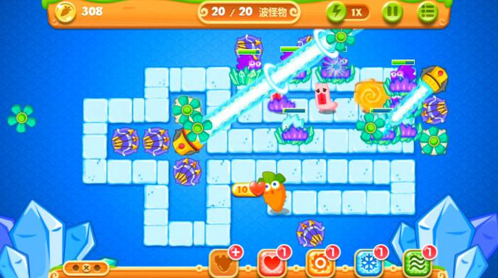 保卫萝卜2经典99关怎么过1